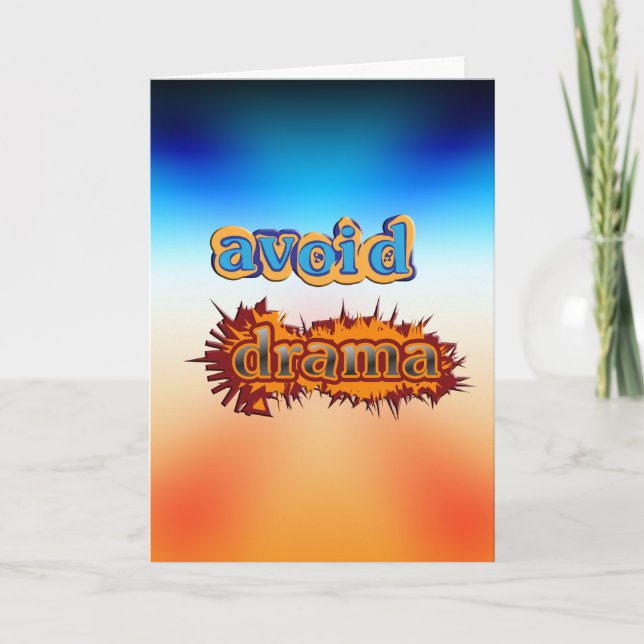Carte Évitez les drames (Devant)