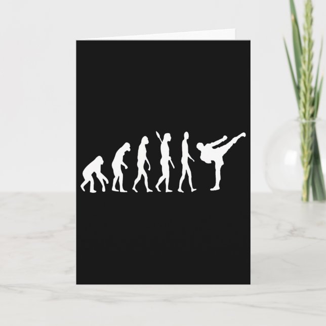 Carte Évolution de kickboxing Karaté Arti Taekwondo Judo (Devant)