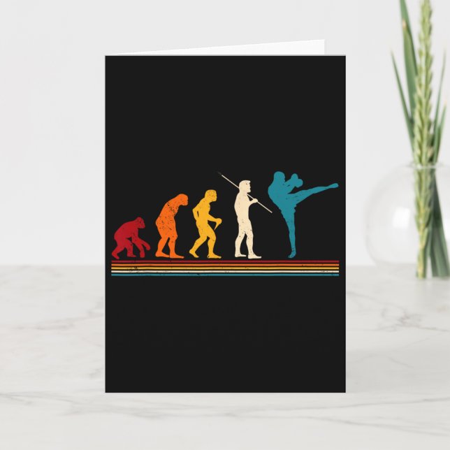Carte Évolution de kickboxing Kickboxer Karaté Boxe Mma  (Devant)