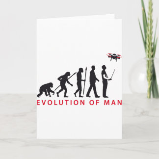 Carte évolution de l'homme contrôlant le drone