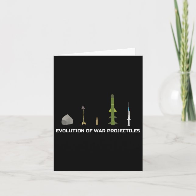 Carte Evolution Des Projectiles De Guerre Mème Anti-Vacc (Devant)