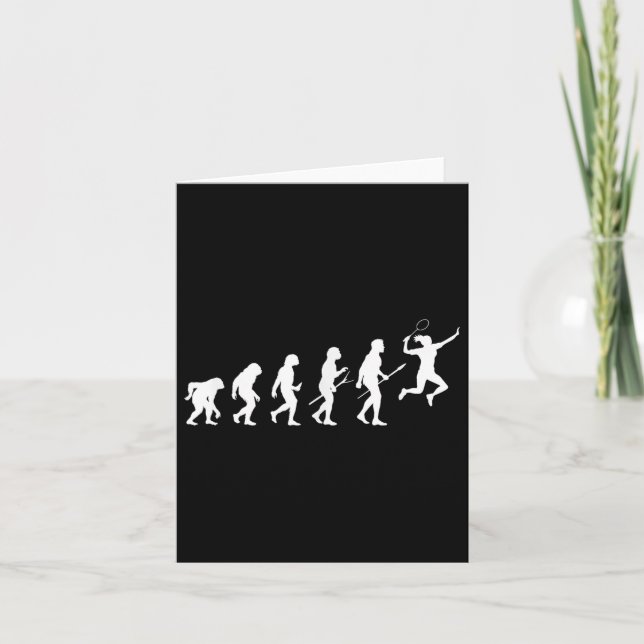Carte Évolution drôle d'une joueuse de badminton femmes  (Devant)