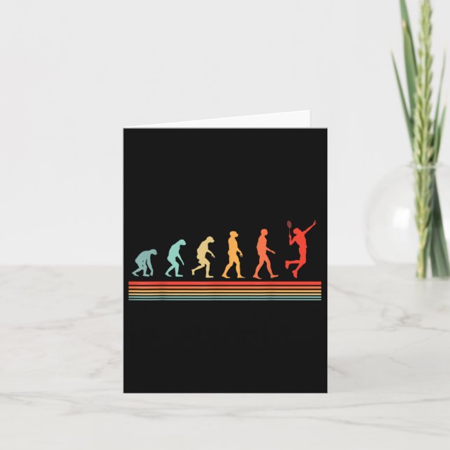 Carte Évolution du joueur de badminton Vintage (Devant)