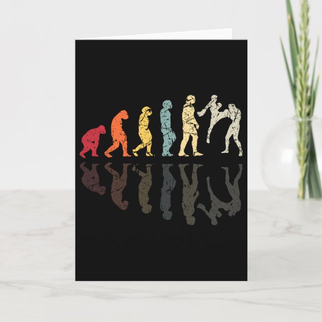 Carte Évolution du kickboxing utilisé arts martiaux knoc (Devant)