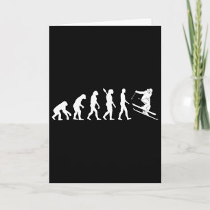 Carte Évolution du ski Skieur drôle Ski Freestyle Hiver
