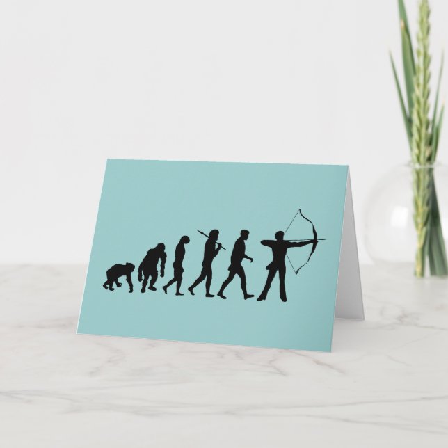 Carte Evolution du tir à l'arc d'un arc et d'une flèche (Devant)