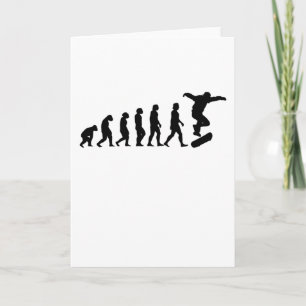Carte Évolution skateboarder planche à roulettes Cadeau