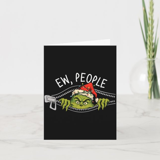 Carte Ew People Xmas Funny Santa Sarcastic Anti Social I (Devant)