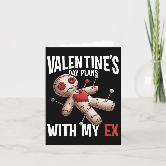 Carte Ex Lover Voodoo Doll Valentines Jour Plan Funny Re (Devant)