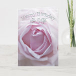Carte Ex-wife, Birthday card with a pink rose<br><div class="desc">A delicate pale pink rose in close up. A gorgeous Birthday card that you can customize to convey your own sentiments.</div>