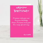 Carte Ex-wife birthday cards I wanna take you out<br><div class="desc">I wanna take you out birthday greeting cards with dedication to a special exwife</div>