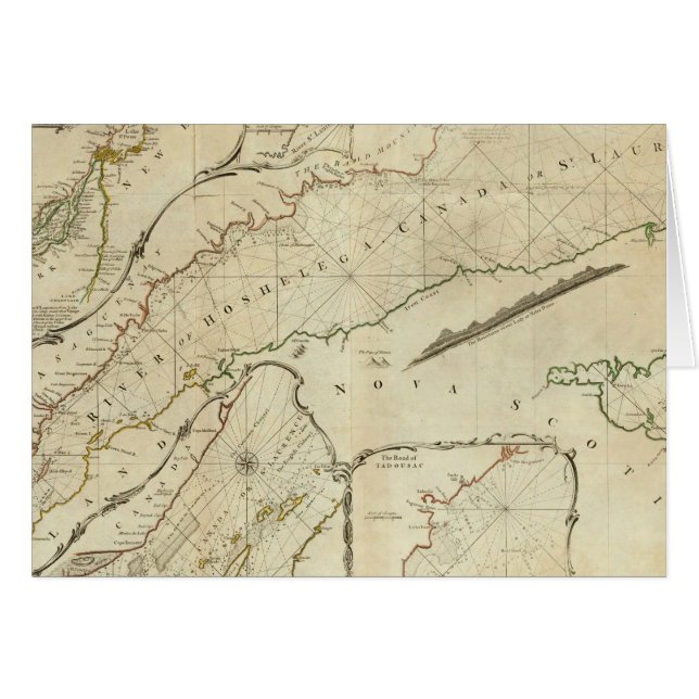 Carte exacte du fleuve Saint-Laurent (Devant horizontal)