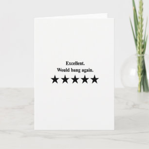 Carte Excellent Bang à nouveau