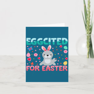 Carte Excitant pour lapin otarie de Pâques enfants