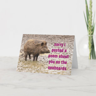 Carte excuses poétiques