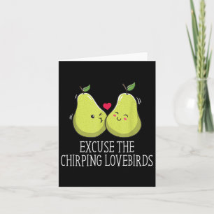 Carte Excusez-moi Chirping Lovebirds Mariage Lune de mie