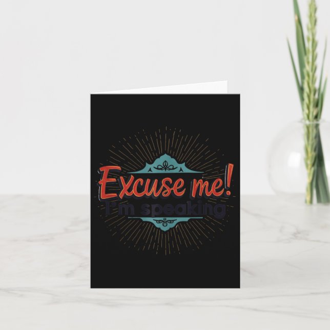Carte Excusez-Moi ! Je parle Kamala Mème Design (Devant)