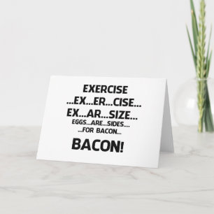Carte Exercice. .BACON