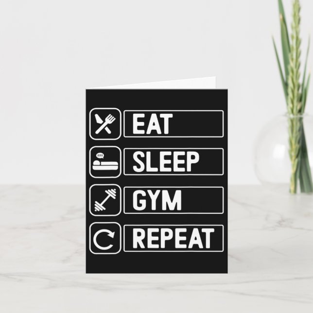 Carte Exercice Bodybuilding Gym (Devant)