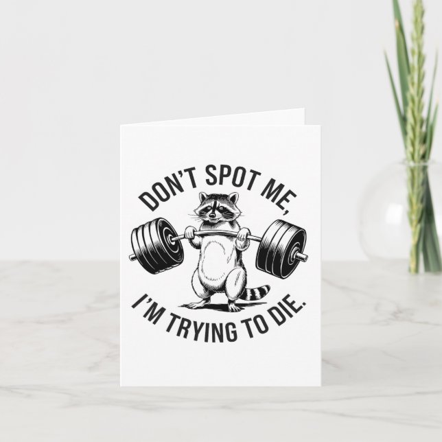 Carte Exercice de musculation Ne me repérez pas J'essaie (Devant)