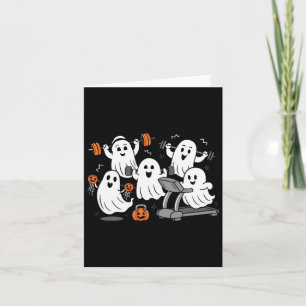 Carte Exercice Ghost Gym Halloween Shirt Fitness Weig