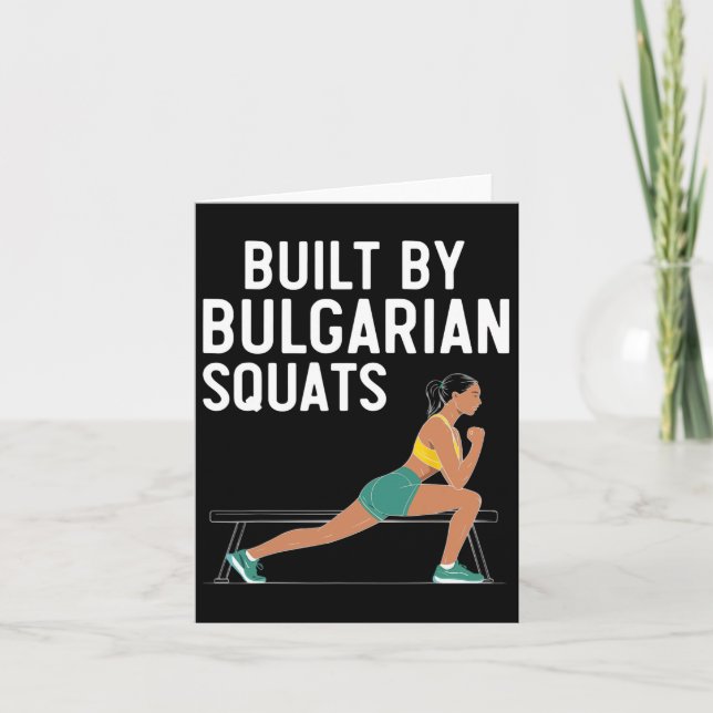 Carte Exercice Squat Bulgare Bodybuilding Fitness Work (Devant)