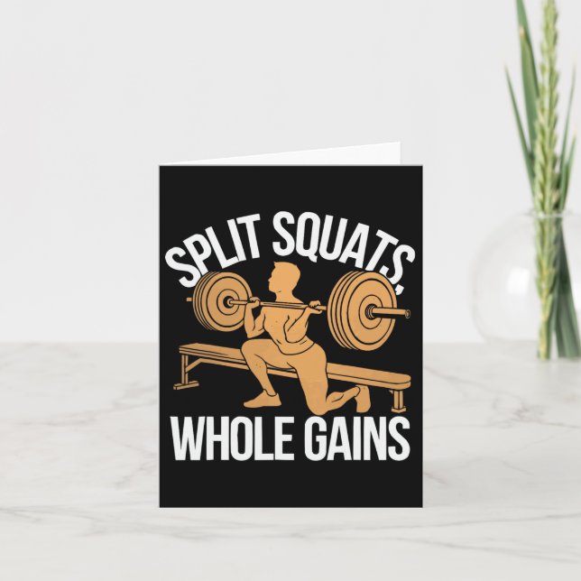 Carte Exercice Squat Bulgare Bodybuilding Fitness Work (Devant)