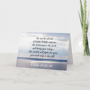 Carte Exode 14:13-14 Ne craignez pas STAND FIRM