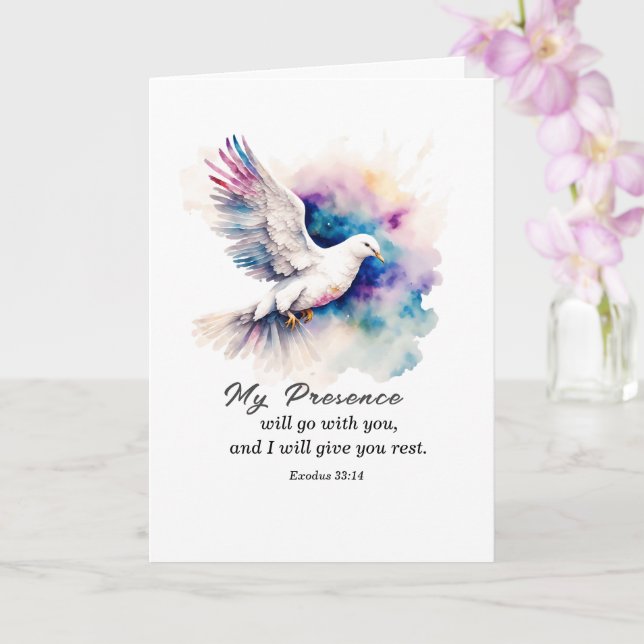 Carte Exode 33:14 Ma présence ira avec vous la Bible (Orchidée)