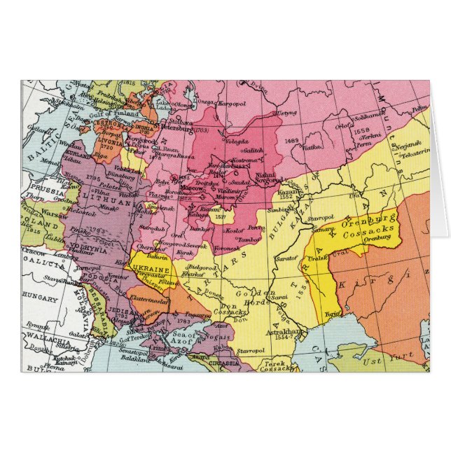 CARTE : EXPANSION DE LA RUSSIE (Devant horizontal)