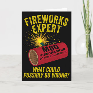 Carte Expert en feux d'artifice Que pourrait-il mal tour