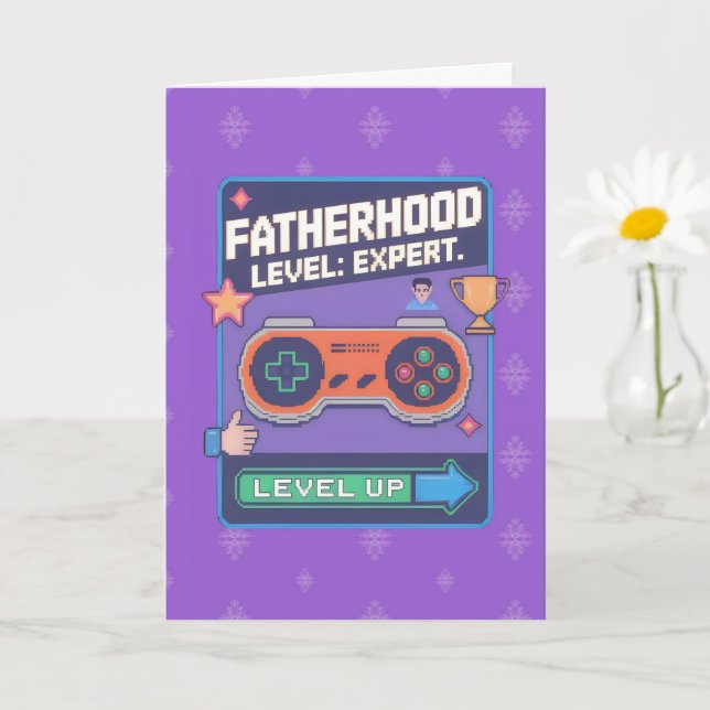 Carte Expert - Retro Gamer Papa (Petite plante)