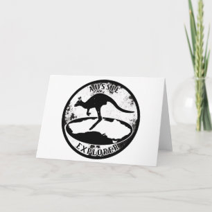 Carte Explorateur Australien en grunge