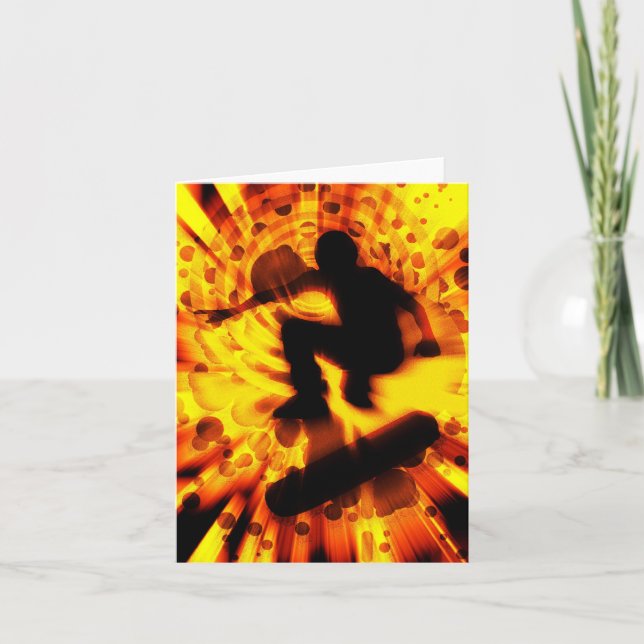 Carte explosion de lumière de skateboard (Devant)