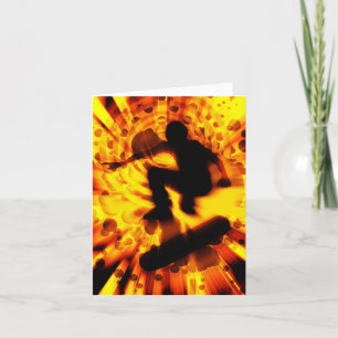 Carte explosion de lumière de skateboard