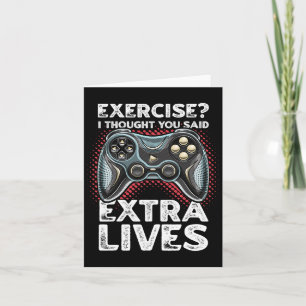 Carte Extra Lives Funky Video Game Contrôleur Retro Jeu