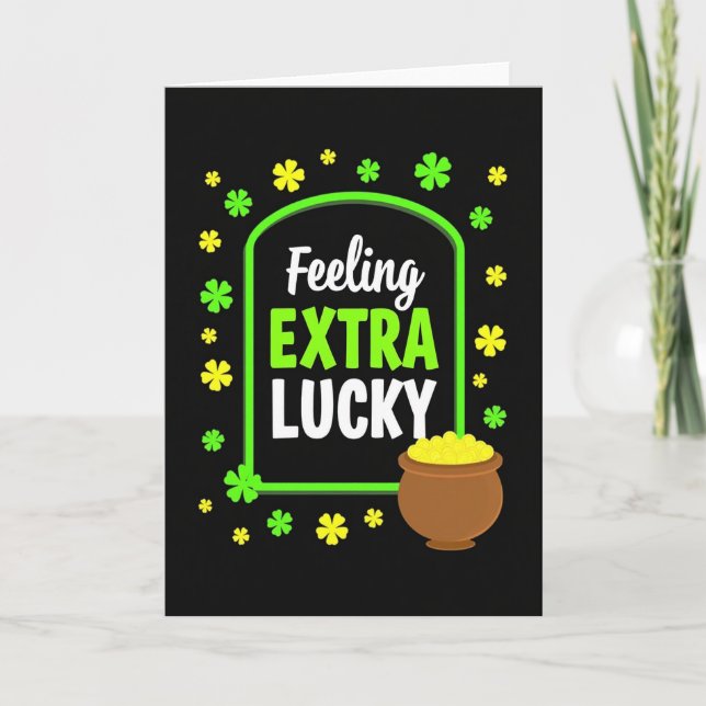 Carte Extra Lucky Greeting Card (Devant)