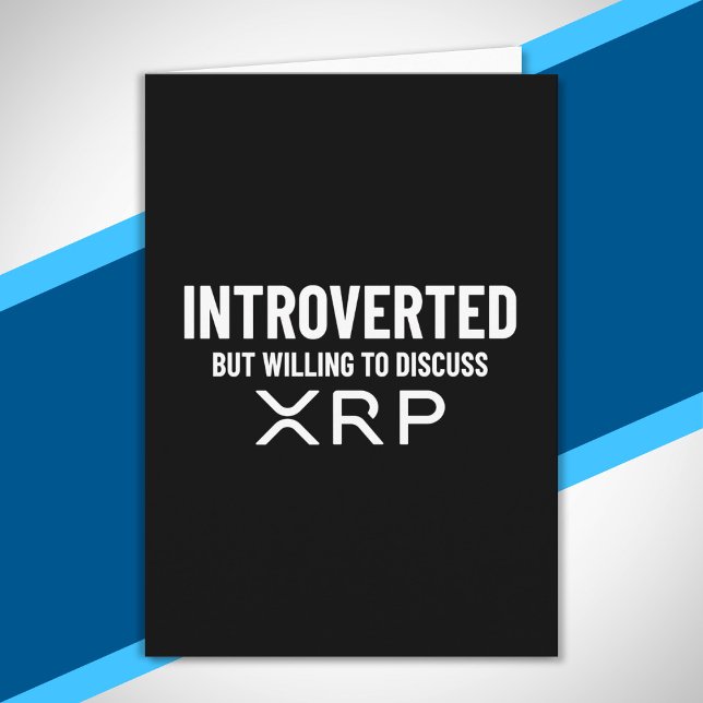 Carte Extrait amusant du devis de mème XRP Cryptomonnaie (Créateur téléchargé)