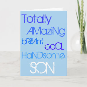 Carte Extraordinaire brillant Cool beau fils heureux ann