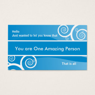 Carte extraordinaire de personne anonyme