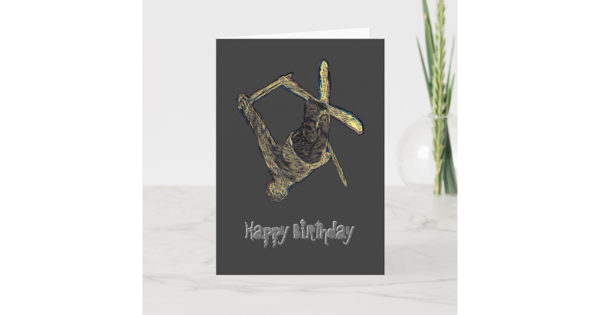 Carte Extreme De Joyeux Anniversaire De Ski Zazzle Fr Carte Extreme De Joyeux Anniversaire De Ski Zazzle Fr