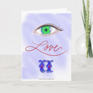 Carte Eye Love U Valentine's Day Card