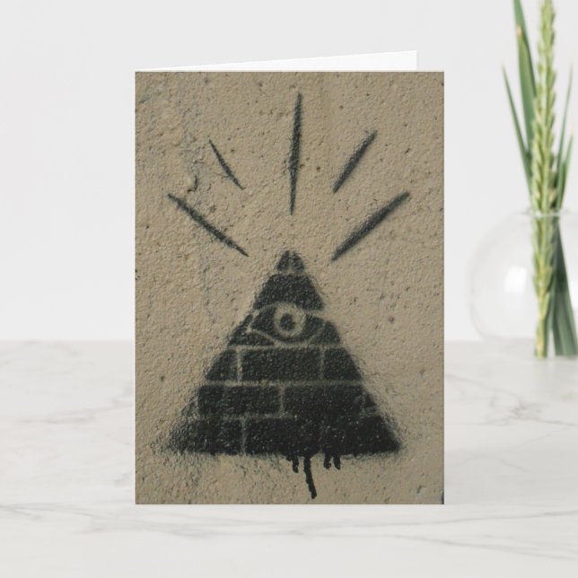 Carte "Eye of Providence Graffiti" Congratulatory Card (Devant)