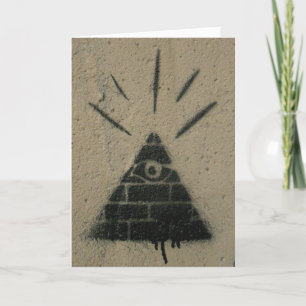 Carte "Eye of Providence Graffiti" Congratulatory Card