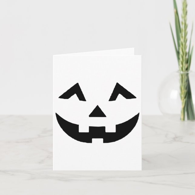 Carte Eyelashes Jack-o'-lantern Face Citrouille Hallowen (Devant)