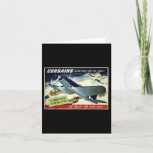 Carte F4u Corsair Us Warplane War Propagande 2ème guerre