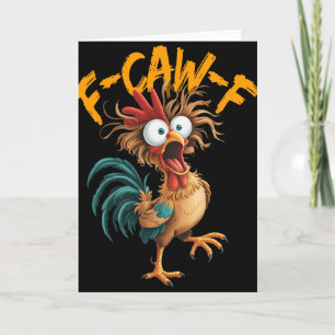 Carte F Caw F Coq Drôle de Poulet Chuchoteur Fawk