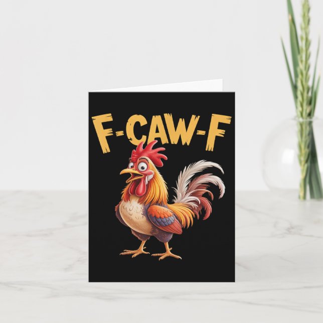Carte F Caw F Coq, F-caw-f Poulet Drôle  (Devant)