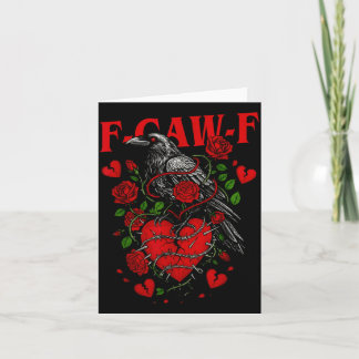 Carte F Caw F Crow Anti Saint-Valentin Sombre Gothique B