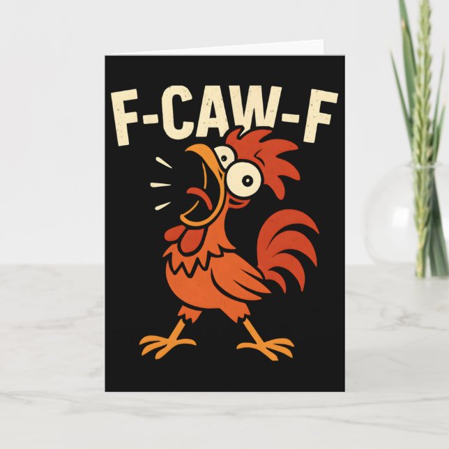 Carte F-caw-f - Mème du coq poulet fou _1  (Devant)